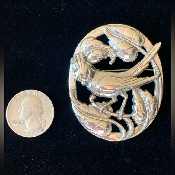 Vintage Coro Sterling Bird Brooch - Picture 14 of 16
